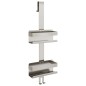 vidaXL Estante colgante de ducha acero inoxidable cepillado 304