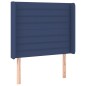 vidaXL Cama box spring colchón y luces LED tela azul 80x200 cm vidaXL Cama box spring colchón y luces LED tela azul 80x200 cm