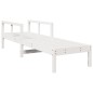 vidaXL Tumbona de madera maciza de pino blanca 199,5x62x55 cm vidaXL Tumbona de madera maciza de pino blanca 199,5x62x55 cm