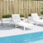 vidaXL Tumbona de madera maciza de pino blanca 199,5x62x55 cm vidaXL Tumbona de madera maciza de pino blanca 199,5x62x55 cm