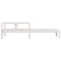 vidaXL Tumbona de madera maciza de pino blanca 199,5x62x55 cm vidaXL Tumbona de madera maciza de pino blanca 199,5x62x55 cm
