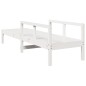 vidaXL Tumbona de madera maciza de pino blanca 199,5x62x55 cm vidaXL Tumbona de madera maciza de pino blanca 199,5x62x55 cm