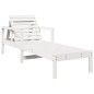 vidaXL Tumbona de madera maciza de pino blanca 199,5x62x55 cm vidaXL Tumbona de madera maciza de pino blanca 199,5x62x55 cm