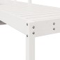 vidaXL Tumbona de madera maciza de pino blanca 199,5x62x55 cm vidaXL Tumbona de madera maciza de pino blanca 199,5x62x55 cm