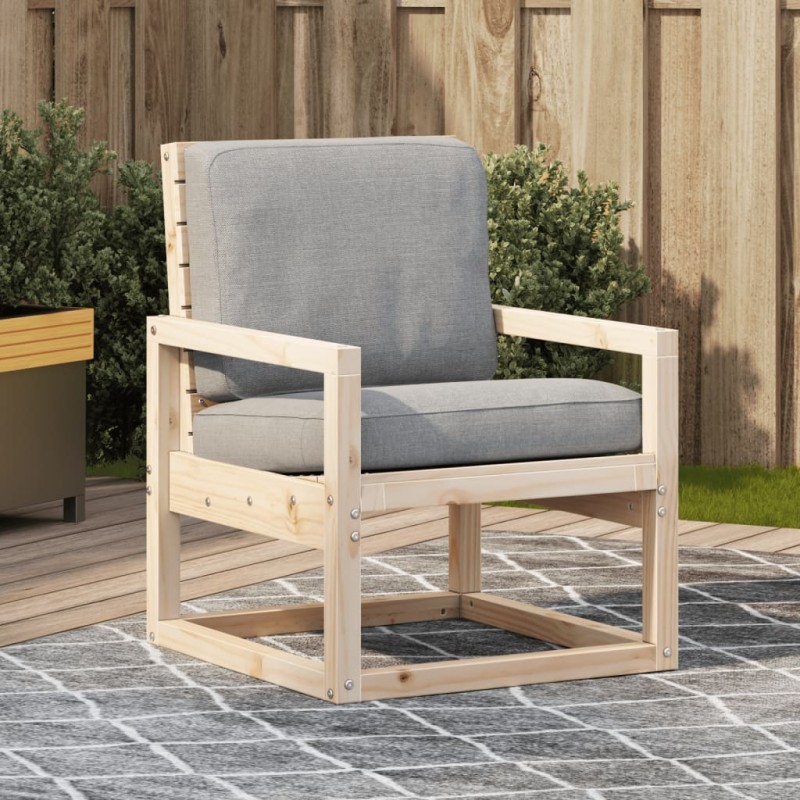 vidaXL Silla de jardín madera maciza de pino 57,5x63x76 cm vidaXL Silla de jardín madera maciza de pino 57,5x63x76 cm