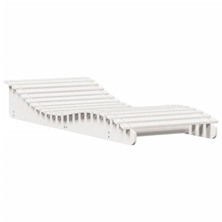 vidaXL Tumbona de madera maciza de pino blanca 205x80x31,5 cm
