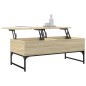 vidaXL Mesa de centro madera ingeniería metal roble Sonoma 100x50x40cm vidaXL Mesa de centro madera ingeniería metal roble Sonoma 100x50x40cm