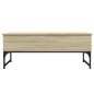 vidaXL Mesa de centro madera ingeniería metal roble Sonoma 100x50x40cm vidaXL Mesa de centro madera ingeniería metal roble Sonoma 100x50x40cm