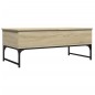 vidaXL Mesa de centro madera ingeniería metal roble Sonoma 100x50x40cm vidaXL Mesa de centro madera ingeniería metal roble Sonoma 100x50x40cm
