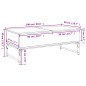 vidaXL Mesa de centro madera ingeniería metal roble marrón 100x50x40cm vidaXL Mesa de centro madera ingeniería metal roble marrón 100x50x40cm