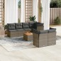 vidaXL Set de muebles de jardín 6 pzas y cojines ratán sintético gris vidaXL Set de muebles de jardín 6 pzas y cojines ratán sintético gris