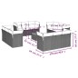 vidaXL Set sofás de jardín con cojines 13 piezas ratán sintético gris vidaXL Set sofás de jardín con cojines 13 piezas ratán sintético gris