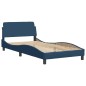vidaXL Estructura de cama con cabecero de tela azul 100x200 cm