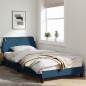 vidaXL Estructura de cama con cabecero de tela azul 100x200 cm