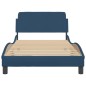 vidaXL Estructura de cama con cabecero de tela azul 100x200 cm