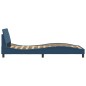vidaXL Estructura de cama con cabecero de tela azul 100x200 cm