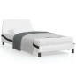 vidaXL Estructura de cama con cabecero cuero sintético blanco y negro vidaXL Estructura de cama con cabecero cuero sintético blanco y negro