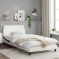 vidaXL Estructura de cama con cabecero cuero sintético blanco y negro vidaXL Estructura de cama con cabecero cuero sintético blanco y negro