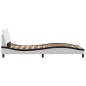 vidaXL Estructura de cama con cabecero cuero sintético blanco y negro vidaXL Estructura de cama con cabecero cuero sintético blanco y negro