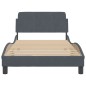 vidaXL Estructura cama con cabecero terciopelo gris oscuro 100x200 cm vidaXL Estructura cama con cabecero terciopelo gris oscuro 100x200 cm