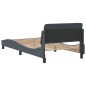 vidaXL Estructura cama con cabecero terciopelo gris oscuro 100x200 cm vidaXL Estructura cama con cabecero terciopelo gris oscuro 100x200 cm
