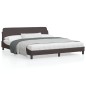 vidaXL Estructura de cama con cabecero de tela marrón 180x200 cm vidaXL Estructura de cama con cabecero de tela marrón 180x200 cm