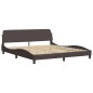 vidaXL Estructura de cama con cabecero de tela marrón 180x200 cm vidaXL Estructura de cama con cabecero de tela marrón 180x200 cm