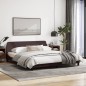 vidaXL Estructura de cama con cabecero de tela marrón 180x200 cm vidaXL Estructura de cama con cabecero de tela marrón 180x200 cm