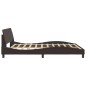vidaXL Estructura de cama con cabecero de tela marrón 180x200 cm vidaXL Estructura de cama con cabecero de tela marrón 180x200 cm