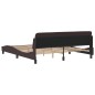 vidaXL Estructura de cama con cabecero de tela marrón 180x200 cm vidaXL Estructura de cama con cabecero de tela marrón 180x200 cm