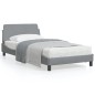 vidaXL Estructura de cama con cabecero de tela gris claro 100x200 cm vidaXL Estructura de cama con cabecero de tela gris claro 100x200 cm