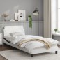 vidaXL Estructura de cama con cabecero cuero sintético blanco y negro vidaXL Estructura de cama con cabecero cuero sintético blanco y negro