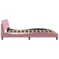 vidaXL Estructura de cama con cabecero de terciopelo rosa 180x200 cm vidaXL Estructura de cama con cabecero de terciopelo rosa 180x200 cm