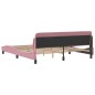 vidaXL Estructura de cama con cabecero de terciopelo rosa 180x200 cm vidaXL Estructura de cama con cabecero de terciopelo rosa 180x200 cm