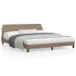 vidaXL Estructura de cama cabecero cuero sintético capuchino 180x200cm