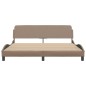 vidaXL Estructura de cama cabecero cuero sintético capuchino 180x200cm