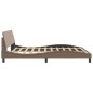 vidaXL Estructura de cama cabecero cuero sintético capuchino 180x200cm