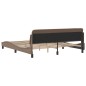 vidaXL Estructura de cama cabecero cuero sintético capuchino 180x200cm