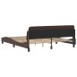 vidaXL Estructura de cama cabecero cuero sintético marrón 180x200 cm vidaXL Estructura de cama cabecero cuero sintético marrón 180x200 cm