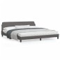 vidaXL Estructura de cama con cabecero cuero sintético gris 200x200 cm