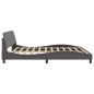 vidaXL Estructura de cama con cabecero cuero sintético gris 200x200 cm