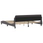 vidaXL Estructura de cama con cabecero cuero sintético gris 200x200 cm