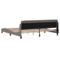 vidaXL Estructura de cama con cabecero de tela gris taupe 200x200 cm