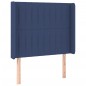 vidaXL Cama box spring colchón y luces LED tela azul 90x200 cm vidaXL Cama box spring colchón y luces LED tela azul 90x200 cm