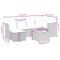 vidaXL Set de comedor de jardín 7 pzas y cojines ratán sintético negro
