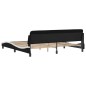 vidaXL Estructura de cama con cabecero cuero sintético negro y blanco vidaXL Estructura de cama con cabecero cuero sintético negro y blanco
