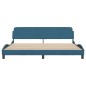 vidaXL Estructura de cama con cabecero terciopelo azul 200x200 cm vidaXL Estructura de cama con cabecero terciopelo azul 200x200 cm