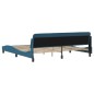 vidaXL Estructura de cama con cabecero terciopelo azul 200x200 cm vidaXL Estructura de cama con cabecero terciopelo azul 200x200 cm