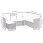 vidaXL Set de comedor de jardín 7 pzas y cojines ratán sintético negro vidaXL Set de comedor de jardín 7 pzas y cojines ratán sintético negro