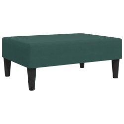 vidaXL Reposapiés de terciopelo verde oscuro 77x55x31 cm